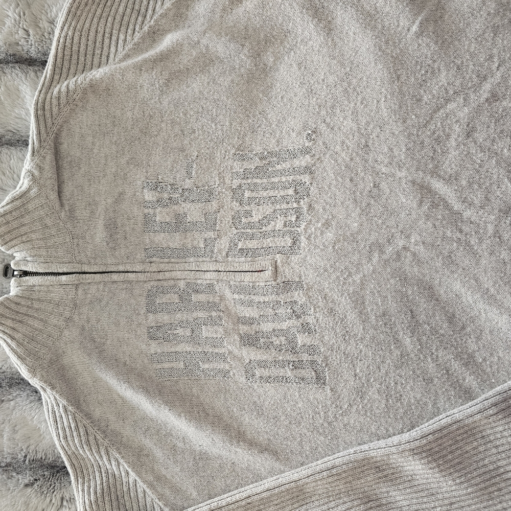 Harley Davidson Gray Quarter-Zip Sweater